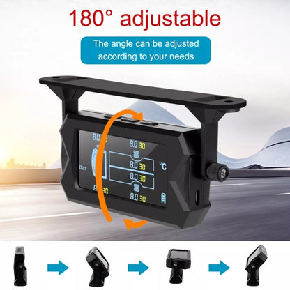 ระบบตรวจสอบแรงดันลมยางไร้สายพลังงานแสงอาทิตย์ 8 บาร์ TPMS 6 เซ็นเซอร์ภายนอกสำหรับรถบรรทุก 6 ล้อ, 8Bar