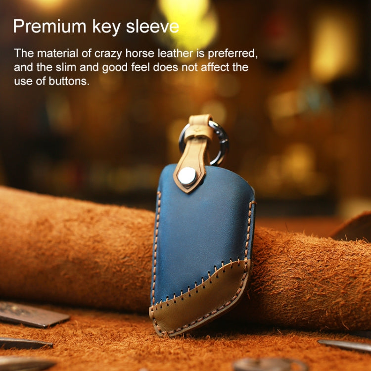 สำหรับ BMW Blade Style รถหนัง Cowhide ฝาครอบป้องกันกุญแจ, รุ่นสามปุ่ม, For BMW, Three Keys Version