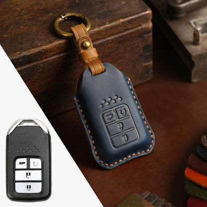 สำหรับรถฮอนด้าฝาครอบป้องกันกุญแจหนังหนังวัวรุ่นสี่ปุ่ม, For Honda , Four Keys Version, For Honda, Four Keys Version