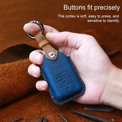 สำหรับรถฮอนด้าฝาครอบป้องกันกุญแจหนังหนังวัวรุ่นสี่ปุ่ม, For Honda , Four Keys Version, For Honda, Four Keys Version