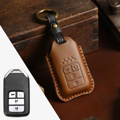 สำหรับรถฮอนด้าฝาครอบป้องกันกุญแจหนังหนังวัวรุ่นสี่ปุ่ม, For Honda , Four Keys Version, For Honda, Four Keys Version