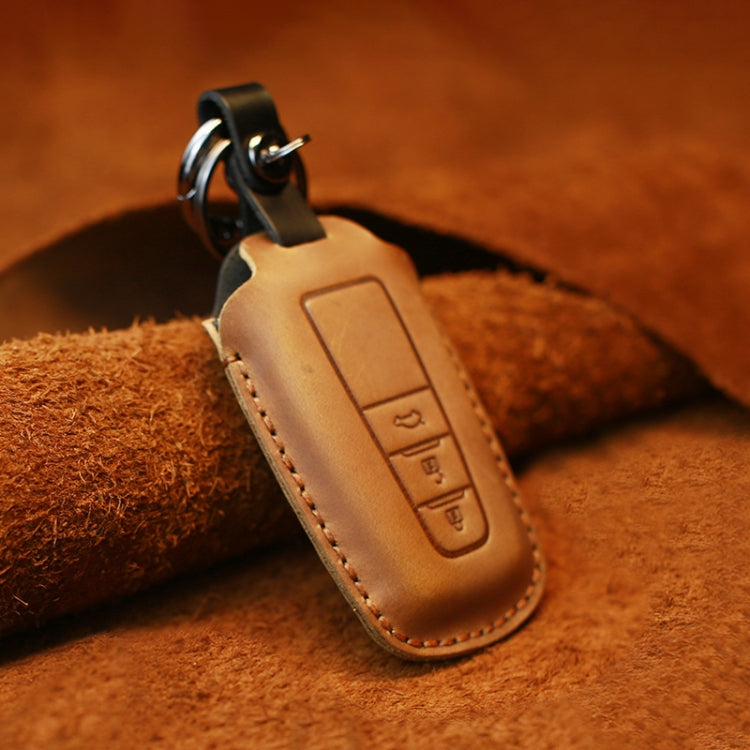 สำหรับรถโตโยต้าฝาครอบป้องกันกุญแจหนังหนังวัวรุ่นสามปุ่ม, For Toyota, Three Keys Version