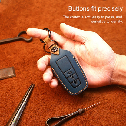 สำหรับรถโตโยต้าฝาครอบป้องกันกุญแจหนังหนังวัวรุ่นสามปุ่ม, For Toyota, Three Keys Version