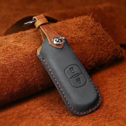 สำหรับมาสด้าเก่าสไตล์HallmoรถCowhideหนังป้องกันCover Key Case,2 ปุ่มรุ่น, Two Keys Version, For Mazda Old Style, For Mazda, For Mazda Old Style, Two Keys Version