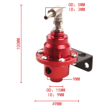 รถปรับแรงดันน้ำมันเชื้อเพลิงแบบปรับได้พร้อมเกจวัดแรงดัน, Adjustable Fuel Pressure Regulator