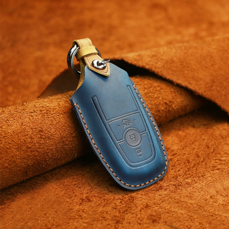 สำหรับรถฟอร์ดฝาครอบป้องกันกุญแจหนังหนังวัวรุ่นสามปุ่ม, For Ford, Three Keys Version