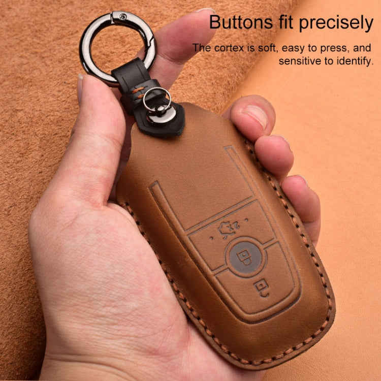สำหรับรถฟอร์ดฝาครอบป้องกันกุญแจหนังหนังวัวรุ่นสามปุ่ม, For Ford, Three Keys Version