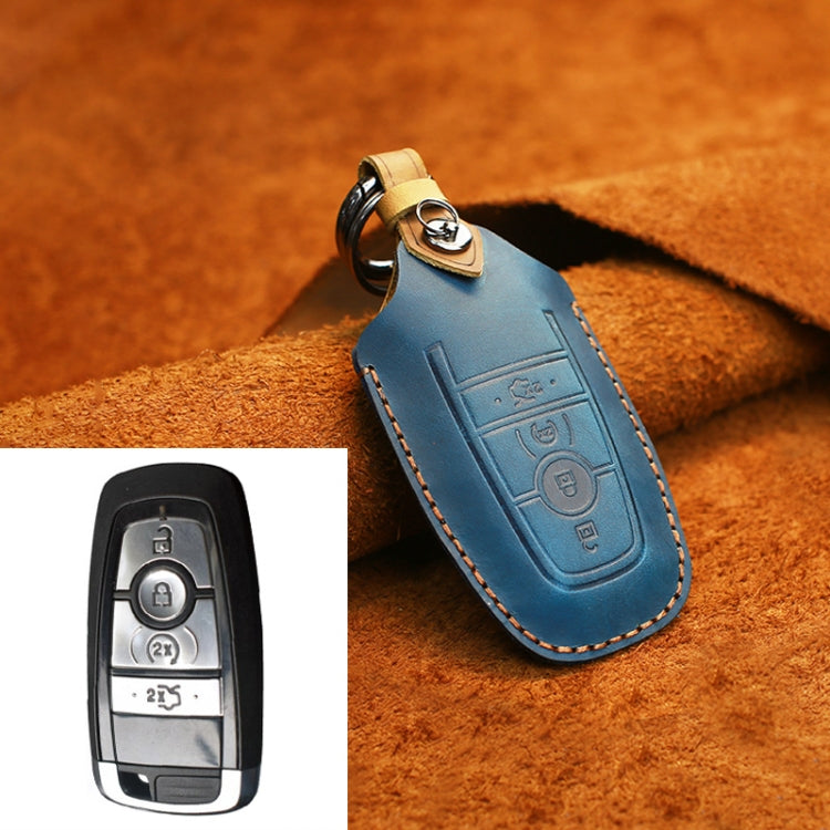 สำหรับรถฟอร์ดฝาครอบป้องกันกุญแจหนังหนังวัวรุ่นสี่ปุ่ม, For Ford, Four Keys Version