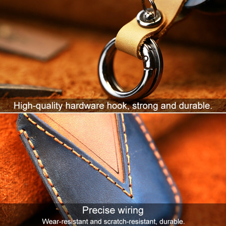 สำหรับรถฟอร์ดฝาครอบป้องกันกุญแจหนังหนังวัวรุ่นสี่ปุ่ม, For Ford, Four Keys Version