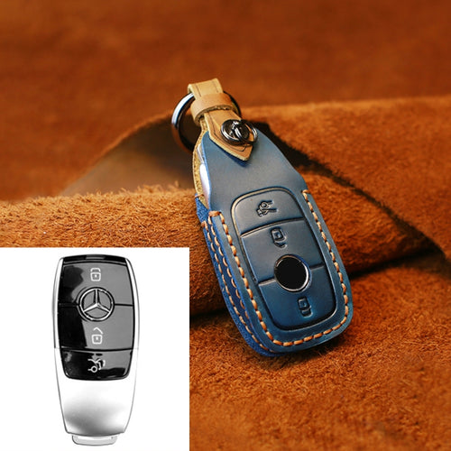 สำหรับ Mercedes-Benz รถสไตล์ใหม่หนัง Cowhide Key ฝาครอบป้องกัน Key Case, For Mercedes-Benz New Style