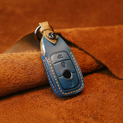 สำหรับ Mercedes-Benz รถสไตล์ใหม่หนัง Cowhide Key ฝาครอบป้องกัน Key Case, For Mercedes-Benz New Style