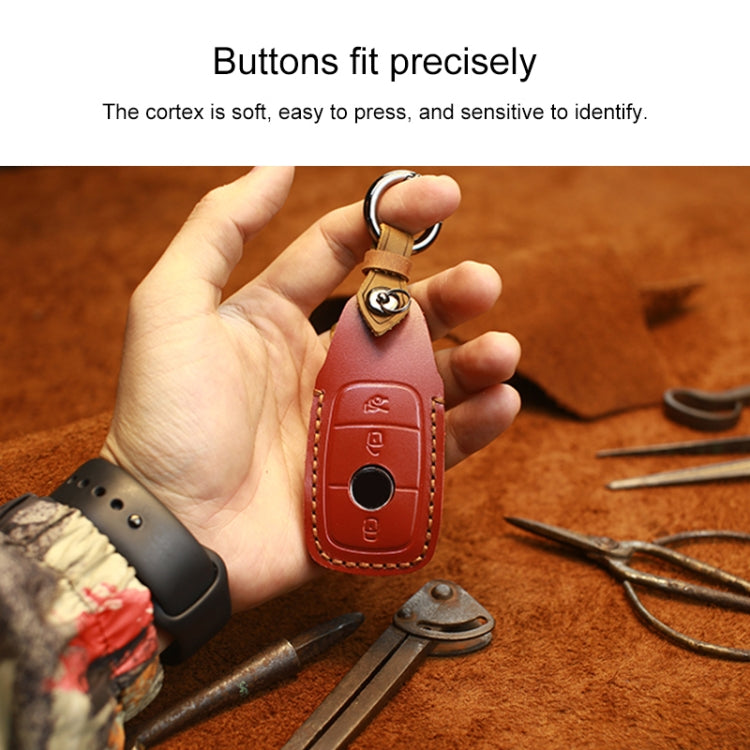 สำหรับ Mercedes-Benz รถสไตล์ใหม่หนัง Cowhide Key ฝาครอบป้องกัน Key Case, For Mercedes-Benz New Style