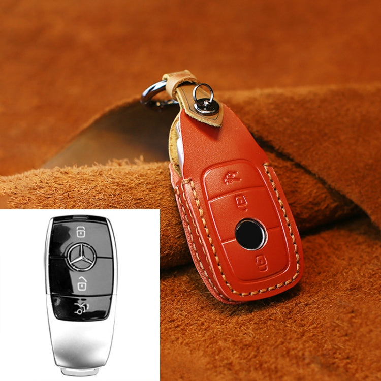 สำหรับ Mercedes-Benz รถสไตล์ใหม่หนัง Cowhide Key ฝาครอบป้องกัน Key Case, For Mercedes-Benz New Style