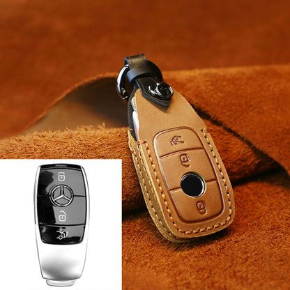 สำหรับ Mercedes-Benz รถสไตล์ใหม่หนัง Cowhide Key ฝาครอบป้องกัน Key Case, For Mercedes-Benz New Style