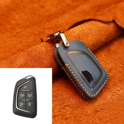 สำหรับ Cadillac รถสไตล์ใหม่หนัง Cowhide Key ฝาครอบป้องกัน Key Case, For Cadillac
