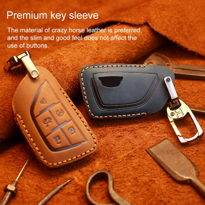 สำหรับ Cadillac รถสไตล์ใหม่หนัง Cowhide Key ฝาครอบป้องกัน Key Case, For Cadillac