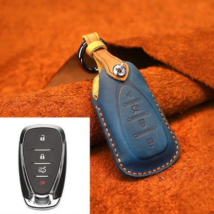 สำหรับรถเชฟโรเลตฝาครอบป้องกันกุญแจหนังหนังวัวรุ่นสี่ปุ่ม, For Chevrolet, Four Keys Version