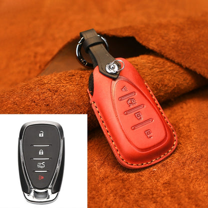 สำหรับรถเชฟโรเลตฝาครอบป้องกันกุญแจหนังหนังวัวรุ่นสี่ปุ่ม, For Chevrolet, Four Keys Version