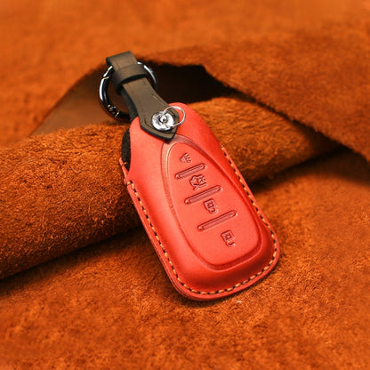 สำหรับรถเชฟโรเลตฝาครอบป้องกันกุญแจหนังหนังวัวรุ่นสี่ปุ่ม, For Chevrolet, Four Keys Version
