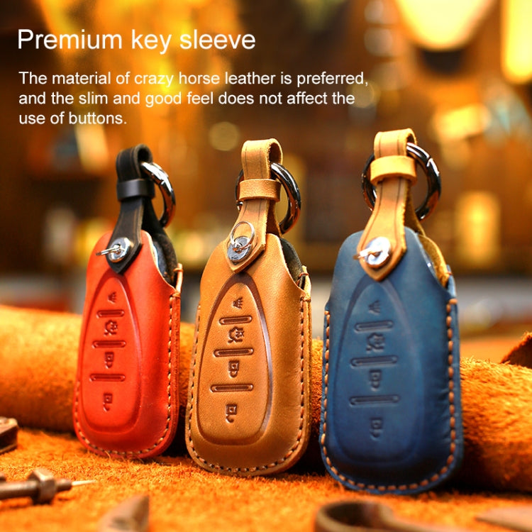 สำหรับรถเชฟโรเลตฝาครอบป้องกันกุญแจหนังหนังวัวรุ่นสี่ปุ่ม, For Chevrolet, Four Keys Version