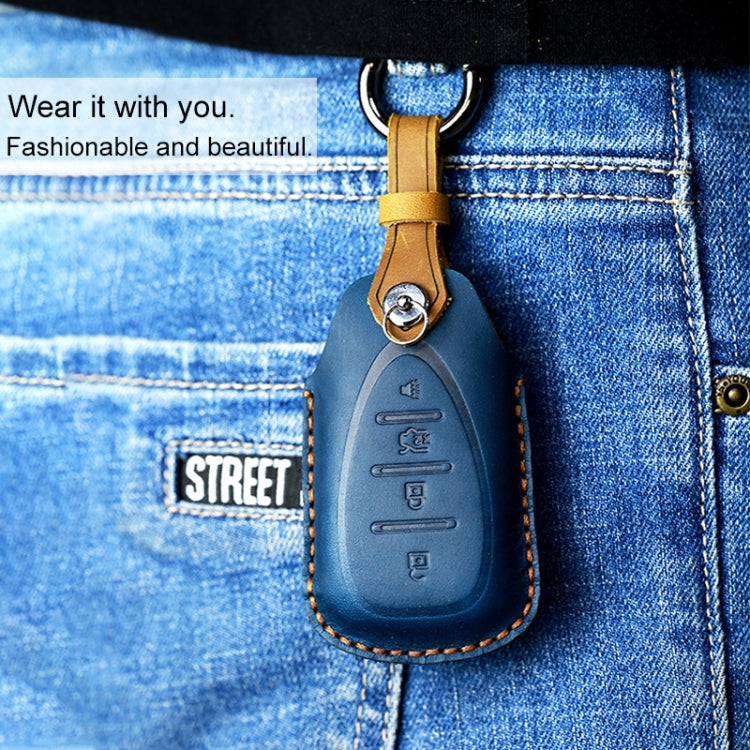 สำหรับรถเชฟโรเลตฝาครอบป้องกันกุญแจหนังหนังวัวรุ่นสี่ปุ่ม, For Chevrolet, Four Keys Version