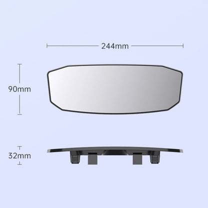SHUNWEI SD-2414 กระจกมองหลังป้องกันแสงสะท้อนในรถยนต์ขนาด: 244 x 90 มม, 244 x 90mm