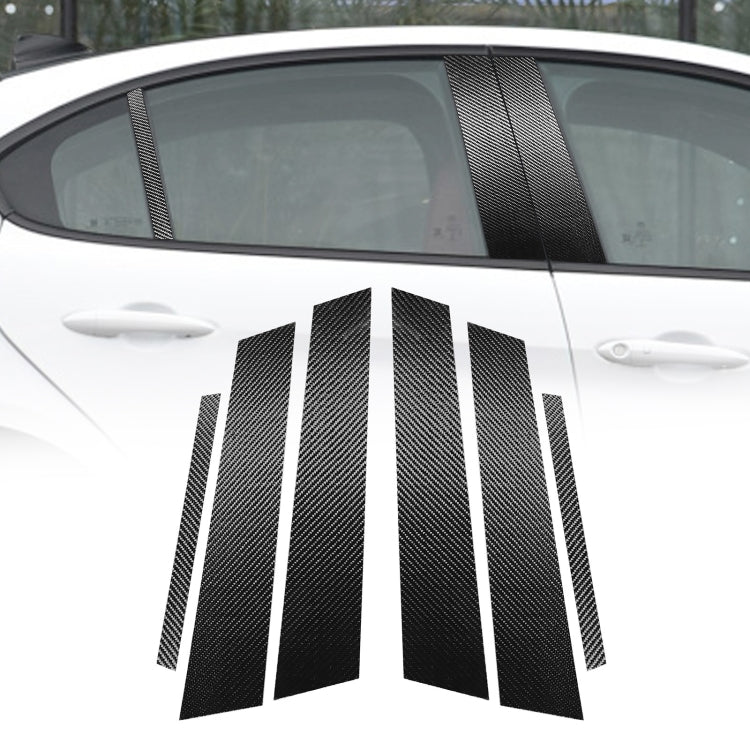 สำหรับ Alfa Romeo Giulia คาร์บอนไฟเบอร์รถ B/C/เสากลางประตูหน้าต่างสติกเกอร์ตกแต่ง, ซ้ายและขวา Universal, Door Window