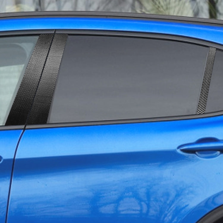 สำหรับ Alfa Romeo Giulia คาร์บอนไฟเบอร์รถ B/C/เสากลางประตูหน้าต่างสติกเกอร์ตกแต่ง, ซ้ายและขวา Universal, Door Window