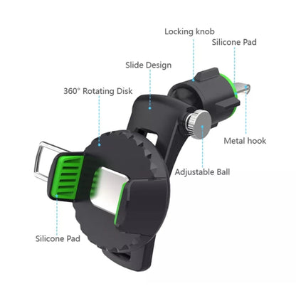 มัลติฟังก์ชั่นรถ Air Conditioner Air Outlet ที่วางโทรศัพท์, Air Outlet (Black), Air Outlet (Green)