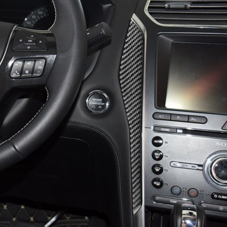 รถคาร์บอนไฟเบอร์ Central Control สติกเกอร์ตกแต่งสำหรับ Ford Explorer 2013-2019, ไดรฟ์ซ้าย, Central Control