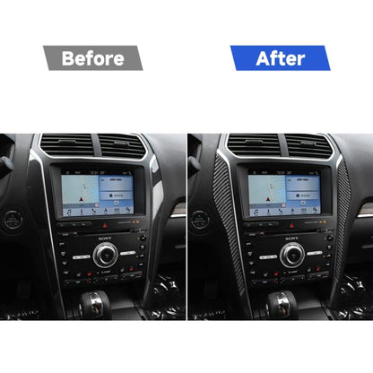 รถคาร์บอนไฟเบอร์ Central Control สติกเกอร์ตกแต่งสำหรับ Ford Explorer 2013-2019, ไดรฟ์ซ้าย, Central Control