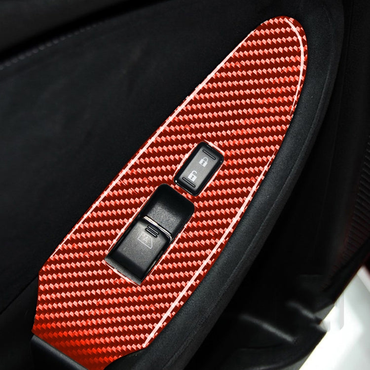 2 ใน 1 รถคาร์บอนไฟเบอร์หน้าต่างแผงสติกเกอร์ตกแต่งสำหรับ Nissan 370Z / Z34 2009-, ไดรฟ์ขวาต่ำกำหนดค่า, Window Lift Panel, Right Drive