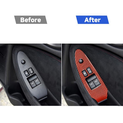 2 ใน 1 รถคาร์บอนไฟเบอร์หน้าต่างแผงสติกเกอร์ตกแต่งสำหรับ Nissan 370Z / Z34 2009-, ไดรฟ์ขวาต่ำกำหนดค่า, Window Lift Panel, Right Drive