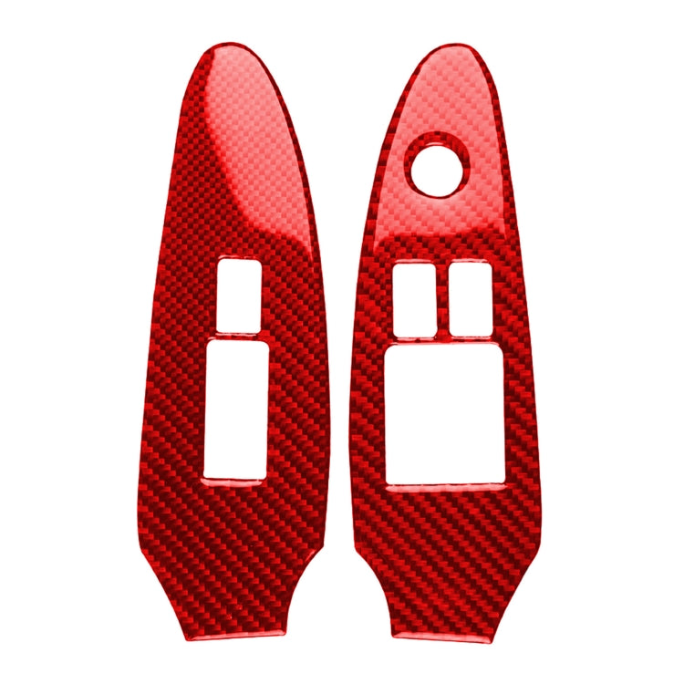 2 ใน 1 รถคาร์บอนไฟเบอร์หน้าต่างแผงสติกเกอร์ตกแต่งสำหรับ Nissan 370Z / Z34 2009-, ไดรฟ์ขวาต่ำกำหนดค่า, Window Lift Panel, Right Drive