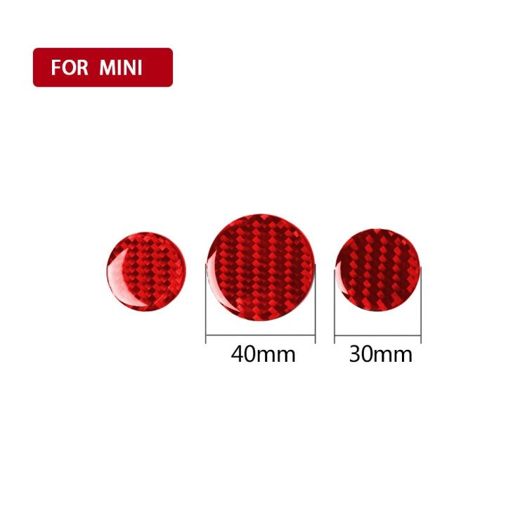 รถคาร์บอนไฟเบอร์มัลติมีเดียลูกบิดสติกเกอร์ตกแต่งสำหรับ BMW Mini F55 F56 F60, ซ้ายและขวาไดรฟ์ Universal, Multimedia Knob