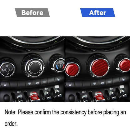 รถคาร์บอนไฟเบอร์มัลติมีเดียลูกบิดสติกเกอร์ตกแต่งสำหรับ BMW Mini F55 F56 F60, ซ้ายและขวาไดรฟ์ Universal, Multimedia Knob