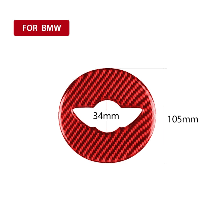 คาร์บอนไฟเบอร์พวงมาลัยโลโก้สติกเกอร์ตกแต่งสำหรับ BMW Mini Cooper Countryman F60 F55 F56, ซ้ายและขวา Universal, Steering Wheel Logo F