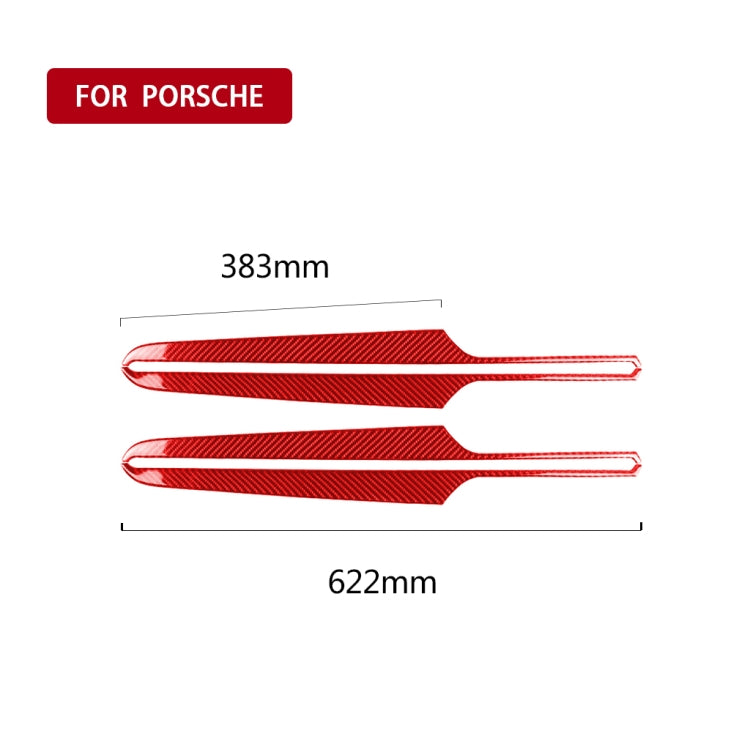 รถคาร์บอนไฟเบอร์แผงประตูสติกเกอร์ตกแต่งสำหรับ Porsche Macan 2014-2021,ซ้ายและขวาไดรฟ์ Universal, Door Panel