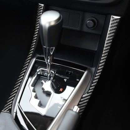 รถคาร์บอนไฟเบอร์ด้านข้างเกียร์สติกเกอร์ตกแต่งสำหรับ Toyota Corolla / Levin 2014-2018, ไดรฟ์ขวา, Side of Gear, Right Drive