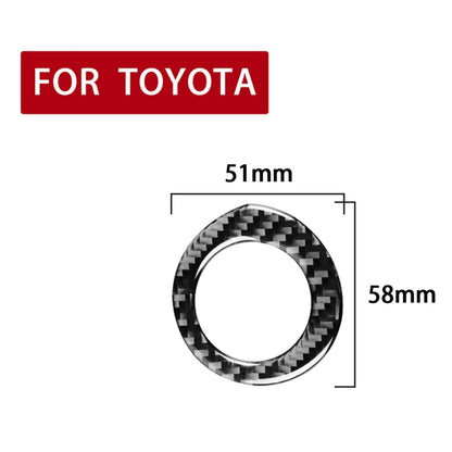 คาร์บอนไฟเบอร์กุญแจแหวนสติกเกอร์ตกแต่งสำหรับ Toyota Corolla / Levin 2014-2018, ซ้ายและขวา Universal, Ignition Key Ring