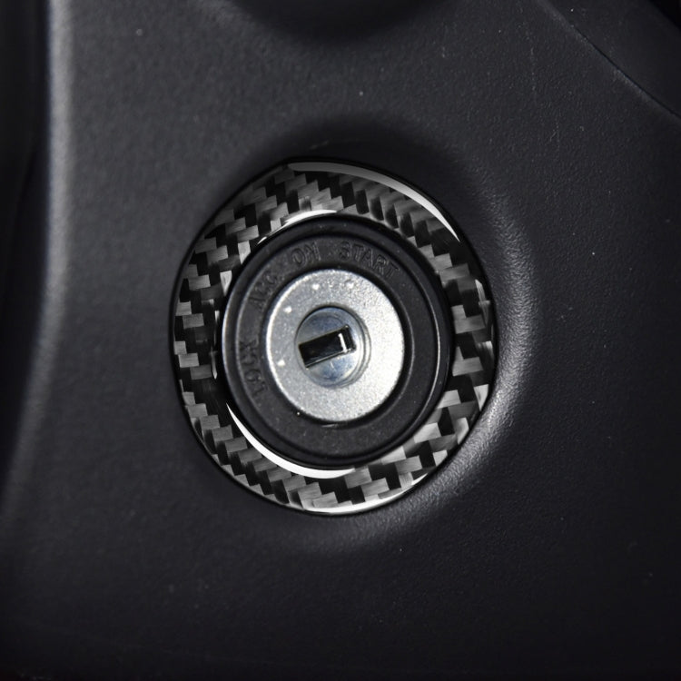 คาร์บอนไฟเบอร์กุญแจแหวนสติกเกอร์ตกแต่งสำหรับ Toyota Corolla / Levin 2014-2018, ซ้ายและขวา Universal, Ignition Key Ring