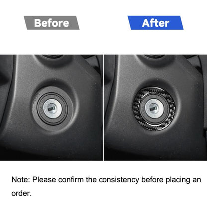 คาร์บอนไฟเบอร์กุญแจแหวนสติกเกอร์ตกแต่งสำหรับ Toyota Corolla / Levin 2014-2018, ซ้ายและขวา Universal, Ignition Key Ring