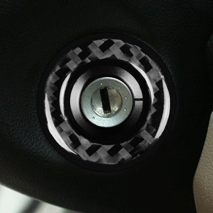 รถคาร์บอนไฟเบอร์แหวนจุดระเบิดสติกเกอร์ตกแต่งสำหรับ Volkswagen Beetle 2012-2019,ซ้ายและขวา Universal, Ignition Ring