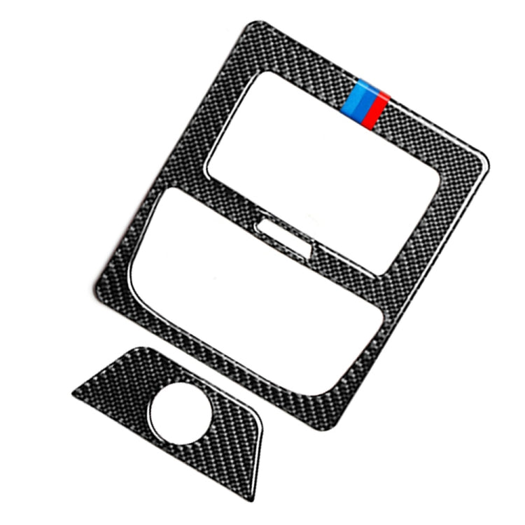 รถคาร์บอนไฟเบอร์ด้านหลังเครื่องปรับอากาศ Vent 3 สีสติกเกอร์ตกแต่งสำหรับ BMW G01 X3 2018-2020 / G02 X4 2019-2020,ซ้ายและขวาไดรฟ์ Universal, Rear Air Conditioning Vent 3-color