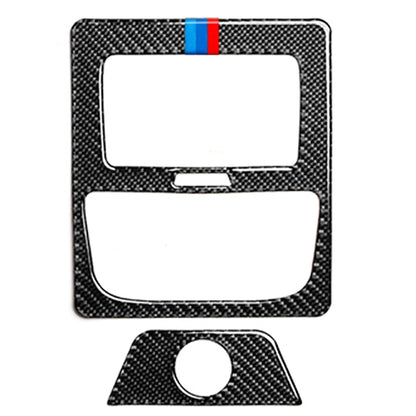 รถคาร์บอนไฟเบอร์ด้านหลังเครื่องปรับอากาศ Vent 3 สีสติกเกอร์ตกแต่งสำหรับ BMW G01 X3 2018-2020 / G02 X4 2019-2020,ซ้ายและขวาไดรฟ์ Universal, Rear Air Conditioning Vent 3-color