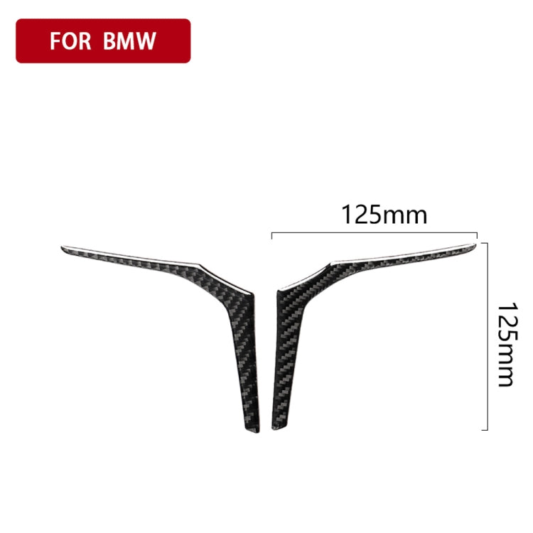 2 in 1 รถคาร์บอนไฟเบอร์พวงมาลัยด้านล่างสติกเกอร์ตกแต่งสำหรับ BMW G01 X3 2018-2020 / G02 X4 2019-2020,ซ้ายและขวาไดรฟ์ Universal, Steering Wheel Below