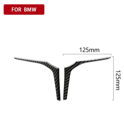 2 in 1 รถคาร์บอนไฟเบอร์พวงมาลัยด้านล่างสติกเกอร์ตกแต่งสำหรับ BMW G01 X3 2018-2020 / G02 X4 2019-2020,ซ้ายและขวาไดรฟ์ Universal, Steering Wheel Below