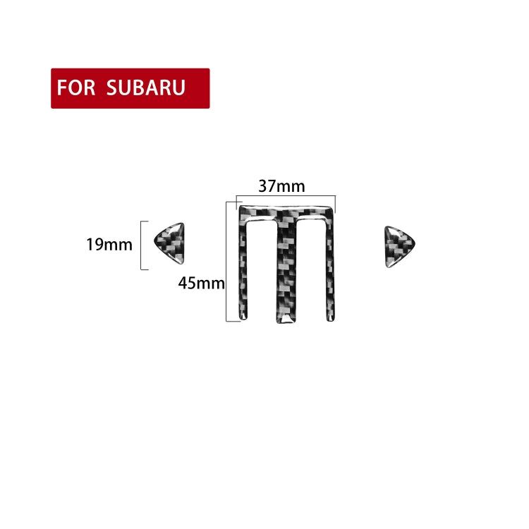 3 ใน 1 รถคาร์บอนไฟเบอร์ Central Air Outlet สติกเกอร์ตกแต่งสำหรับ Subaru BRZ / Toyota 86 2017-2019, ซ้ายและขวาไดรฟ์ Universal, Central Air Outlet