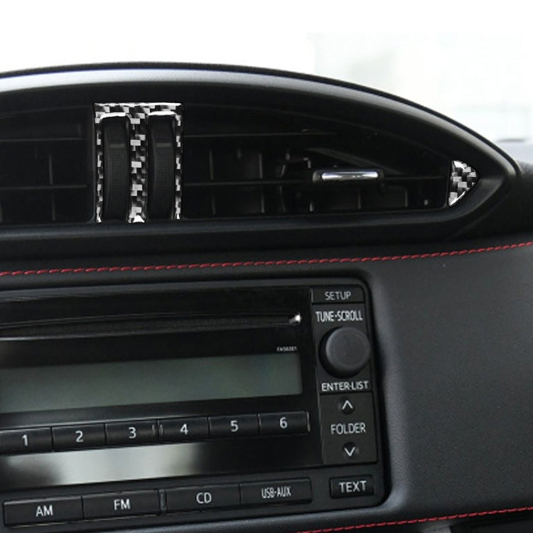 3 ใน 1 รถคาร์บอนไฟเบอร์ Central Air Outlet สติกเกอร์ตกแต่งสำหรับ Subaru BRZ / Toyota 86 2017-2019, ซ้ายและขวาไดรฟ์ Universal, Central Air Outlet