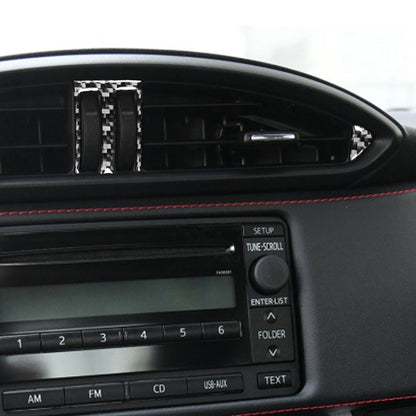 3 ใน 1 รถคาร์บอนไฟเบอร์ Central Air Outlet สติกเกอร์ตกแต่งสำหรับ Subaru BRZ / Toyota 86 2017-2019, ซ้ายและขวาไดรฟ์ Universal, Central Air Outlet